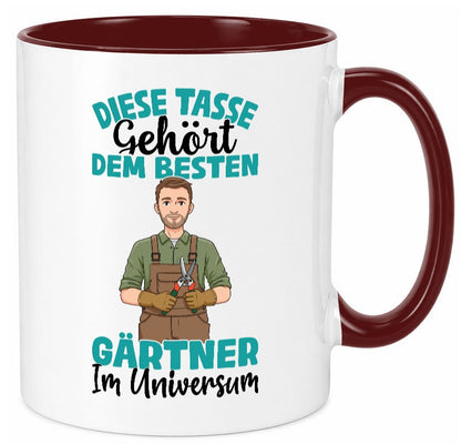Im Universum: Gärtner | Gartenbau Geschenkidee Humor Tasse