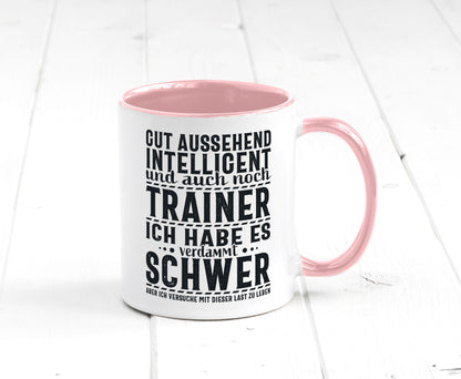 Gut aussehender Trainer |gestrichelte Linie | Punkte lustiger Spruch Geschenk