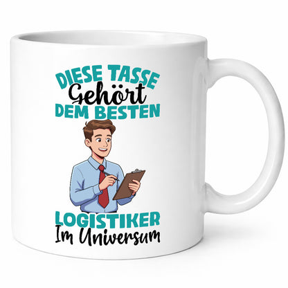 Im Universum: Logistiker | Beruf Logistik lustig Arbeit Kollegen Büro Geschenk