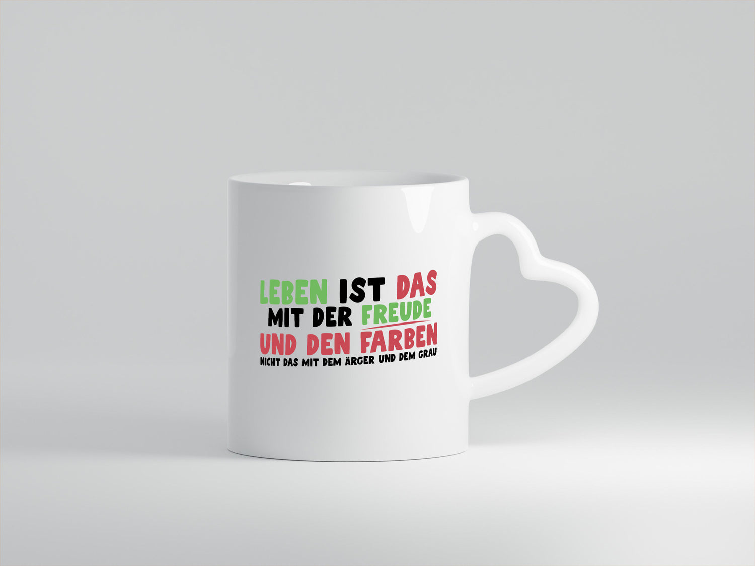Leben | Freude Farben Lebensfreude bunter Smiley Geschenkidee Humor Tasse