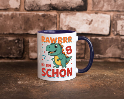 8. Geburtstag | 8 Jahre Raw ich bin schon T-Rex Geschenk Geschenkidee lustiger