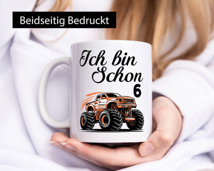 6. Geburtstag | Monster truck 6 Jahre Humor Geschenkidee Tasse