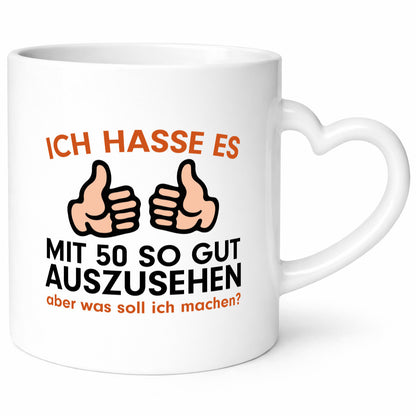 Mit 50 | Geburtstag lustiger Spruch 50er Geschenk Geschenkidee Tasse