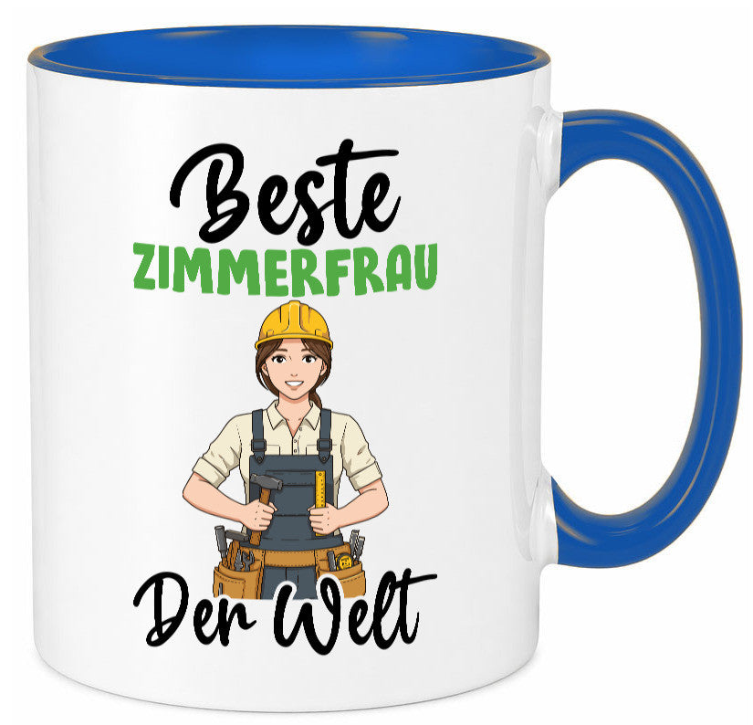 Beste Zimmerfrau| Holzbau | Handwerkerin v2 Geschenk Humor Geschenkidee