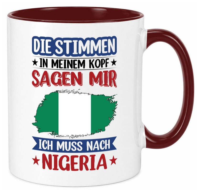 Nigeria | Urlaub Stimmen in meinem Kopf Traumland Geschenk Humor Geschenkidee