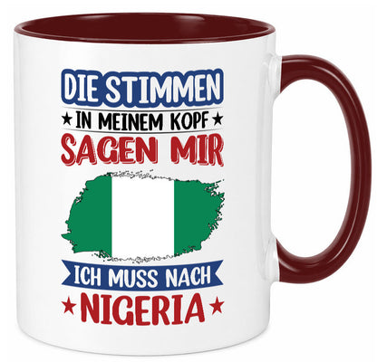 Nigeria | Urlaub Stimmen in meinem Kopf Traumland Geschenk Humor Geschenkidee