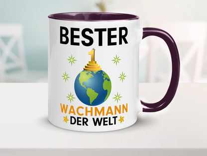 Welt Bester Wachmann | Wachpersonal Nachtwächter Humor Geschenkidee Tasse