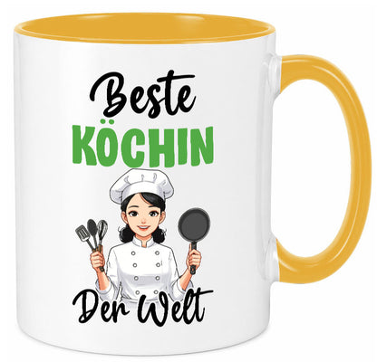 Beste Köchin | Chefköchin Chefkoch v2 lustig Arbeit Kollegen Büro Geschenk Tasse