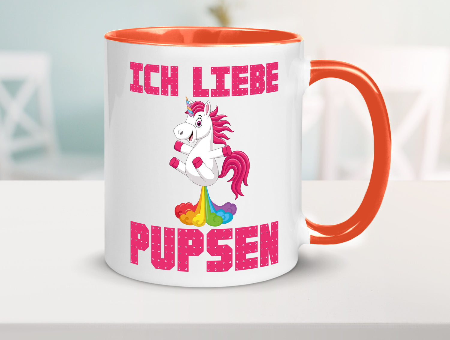 Ich liebe pupsen | Einhorn Pups lustiger Spruch Humor Geschenkidee Tasse