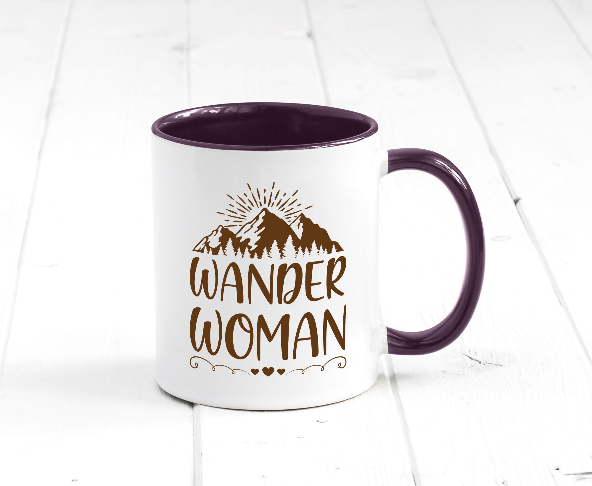 Wander Woman | Berge Herzen Geschenk Familie Geschenkidee lustiger Spruch Tasse