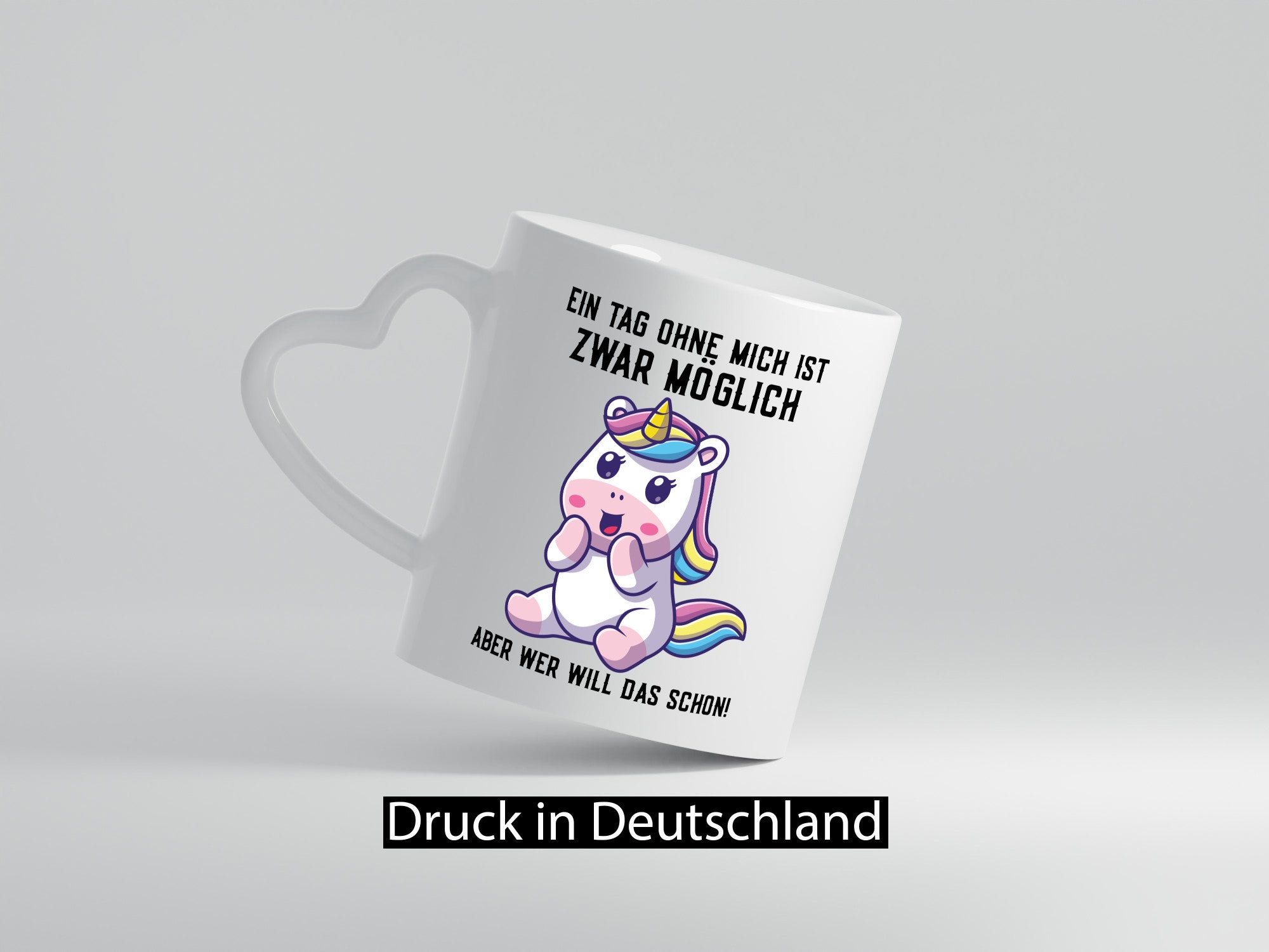 Ein Tag ohne mich ist möglich | süßes Einhorn Comic Geschenk Humor Geschenkidee