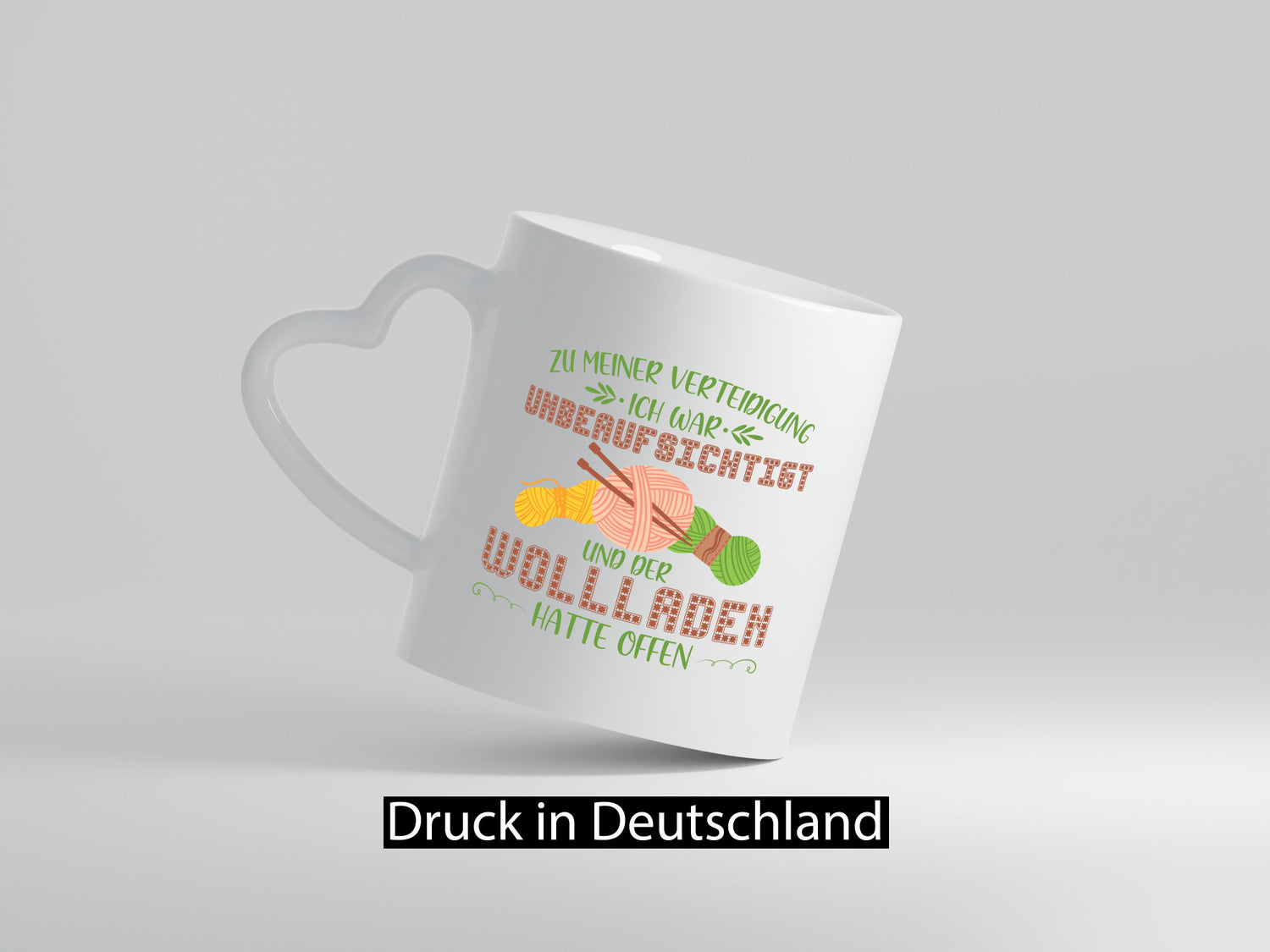 Zur Verteidigung | Unbeaufsichtigt Wollladen Stricken Geschenk Humor