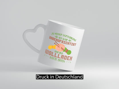 Zur Verteidigung | Unbeaufsichtigt Wollladen Stricken Geschenk Humor