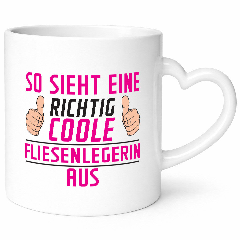 Richtig Coole Fliesenlegerin | Fliesenlegen Bau Humor Geschenkidee Tasse