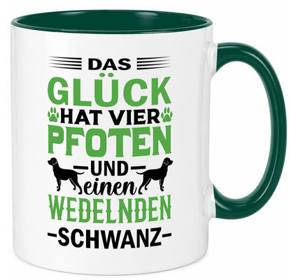 Das Glück hat 4 Pfoten | Hundeliebhaber Ich liebe Hunde Geschenk Tierliebhaber