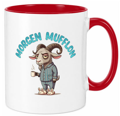 Morgen Mufflon | Morgenmuffe v2 lustig Humor Geschenkidee Geschenk Tasse