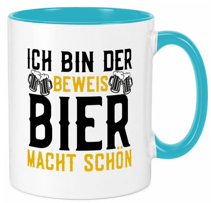 Beweis Bier macht schön | Biertrinker Party Pils Geschenk Humor Geschenkidee Tasse
