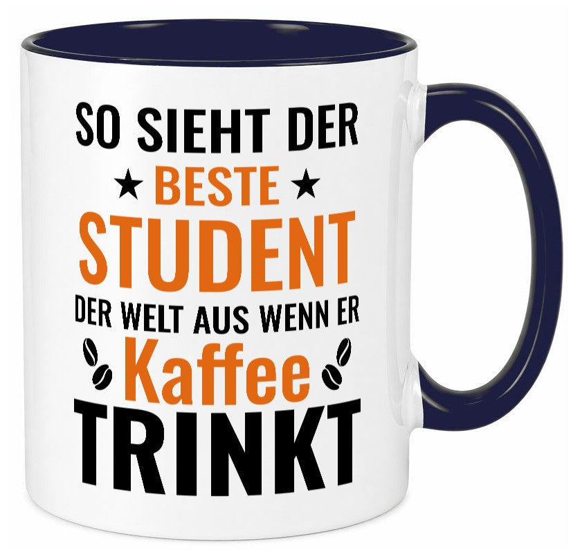 Kaffee trinkt: Student | Universität Uni Studium Humor Geschenkidee Tasse
