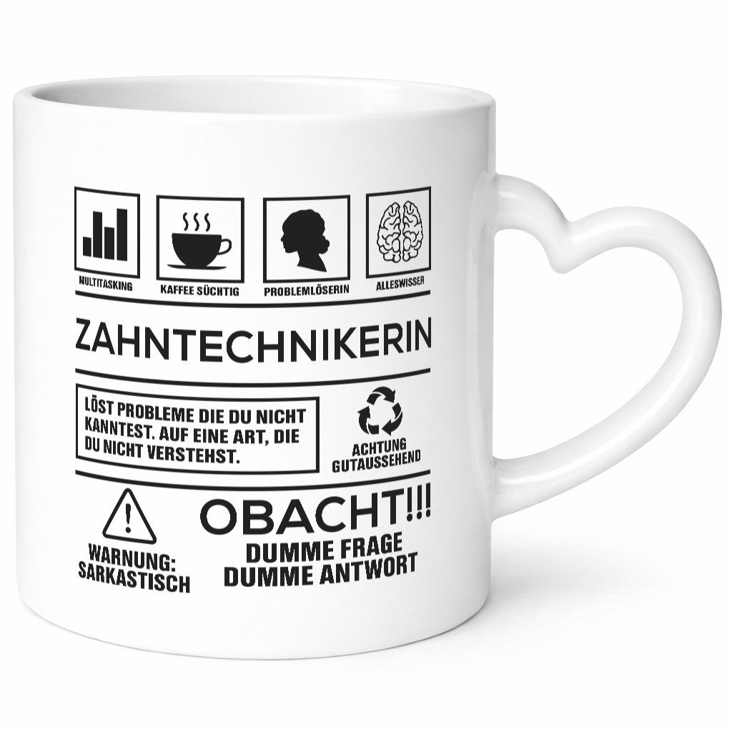 Vorsicht Probleme Zahntechnikerin | Zahnmedizin Humor Geschenkidee Tasse