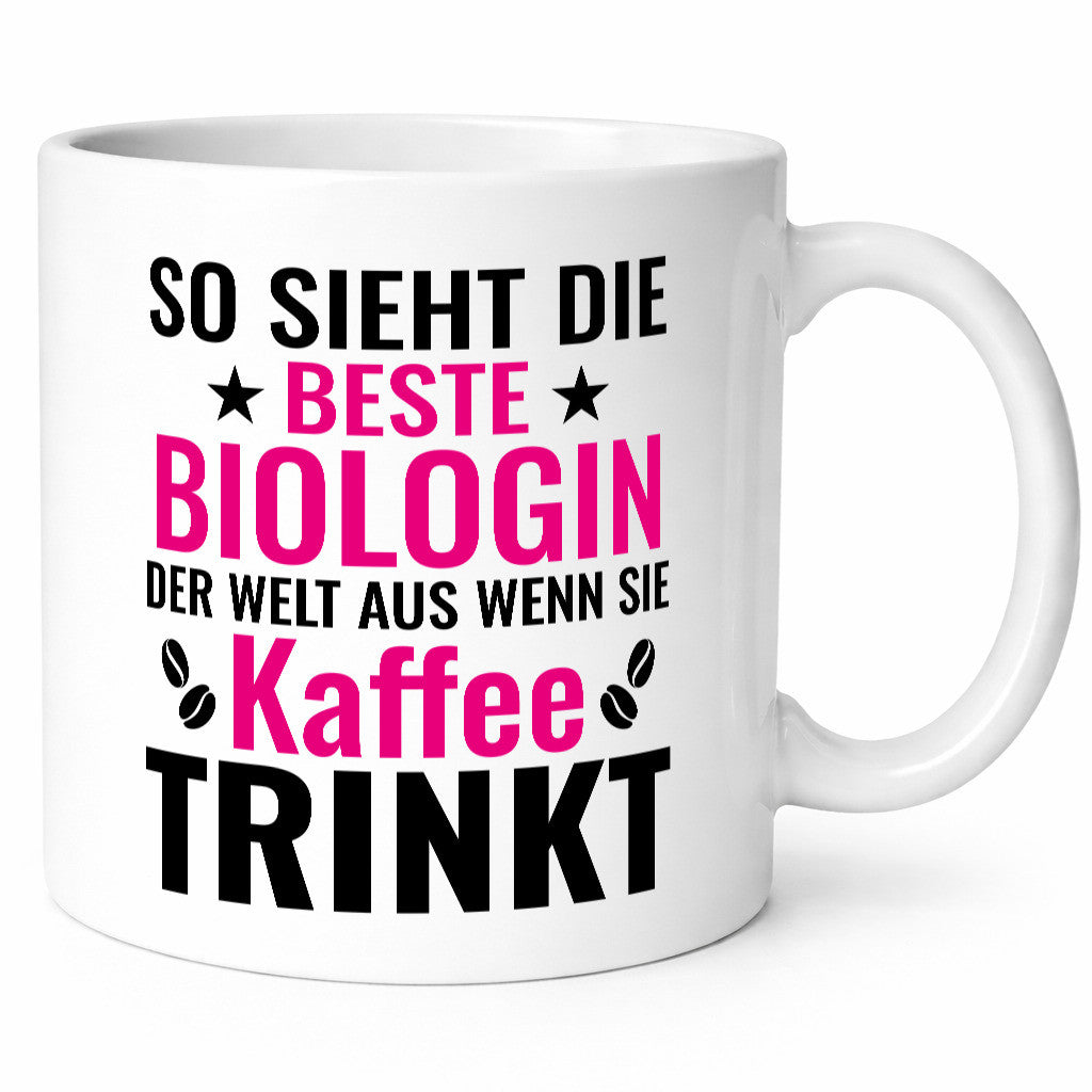 Kaffee trinkt: Biologin | Biologie Naturforscherin Humor Geschenkidee Tasse