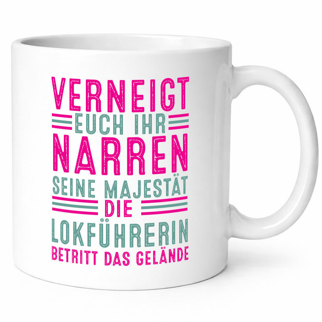 Verneigt euch: Lokführerin | Zug Beruf lustig Arbeit Kollegen Büro Geschenk