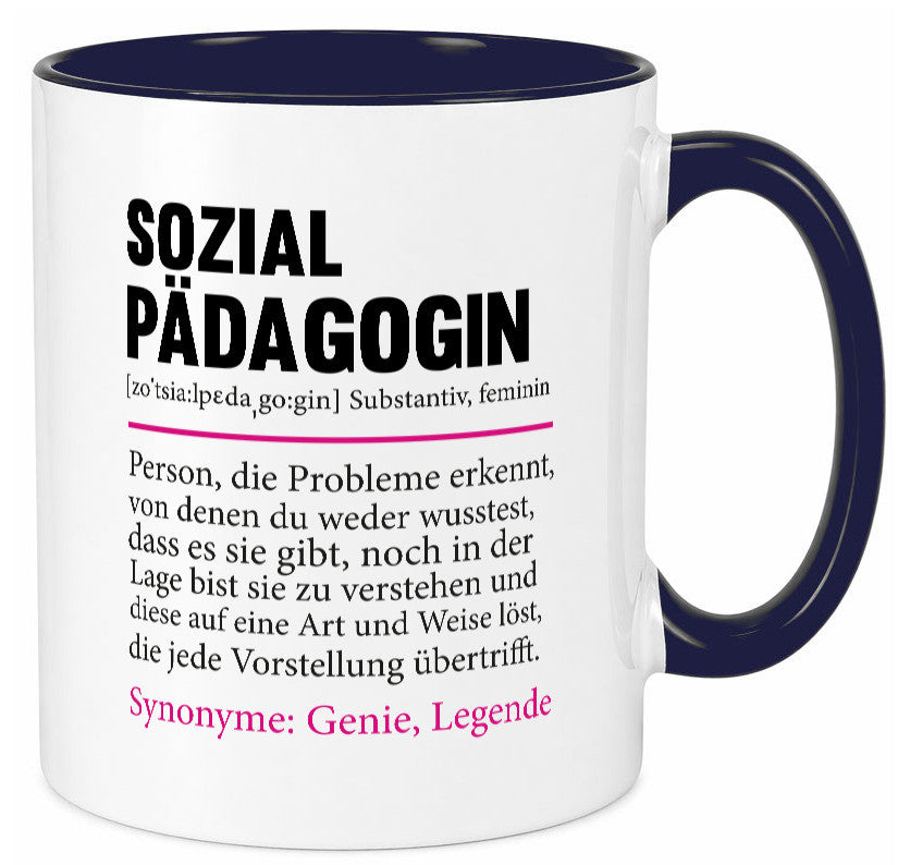 Sozialpädagogin | Spruch lustig Humor Pädagogin v2 Geschenkidee Geschenk Tasse