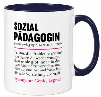 Sozialpädagogin | Spruch lustig Humor Pädagogin v2 Geschenkidee Geschenk Tasse