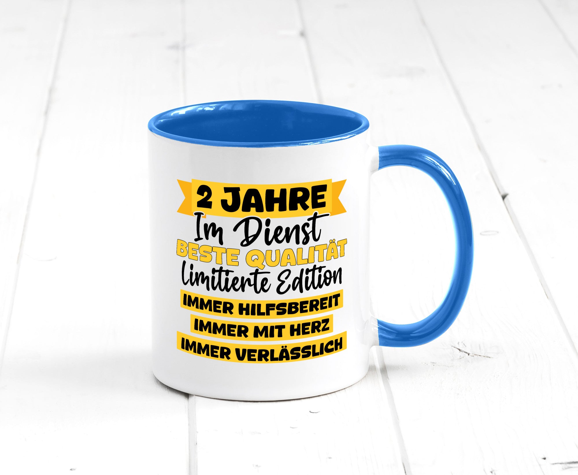 2 Jahre im Dienst | Jubiläum Arbeit v8 lustiger Spruch Geschenk Kollegen Büro