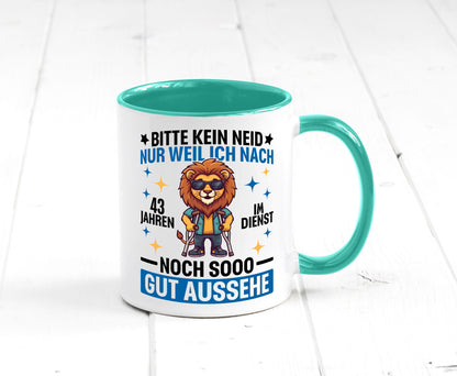 43 Jahre im Dienst | Arbeitsjubiläum Arbeit Geschenk Kollegen Büro lustiger