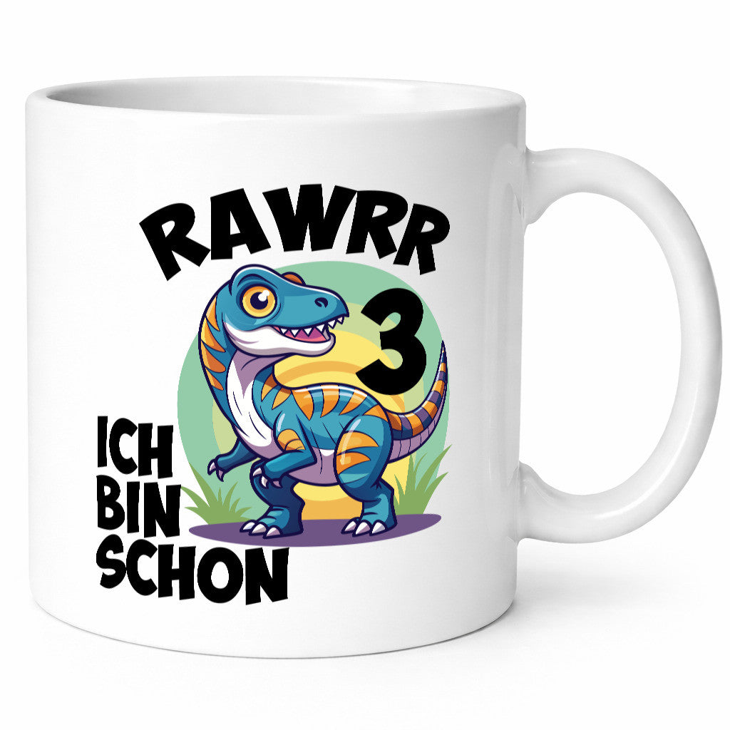 Rawwww ich bin schon 3 | 3. Geburtstag Jähriger Geschenkidee Humor Tasse