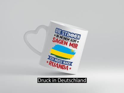 Ruanda | Urlaub Stimmen in meinem Kopf Traumland lustiger Spruch Geschenk Humor