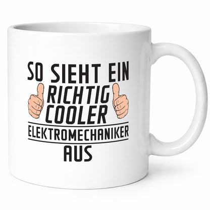 Richtig Cooler Elektromechaniker | Mechaniker Elektrik Humor Geschenkidee Tasse