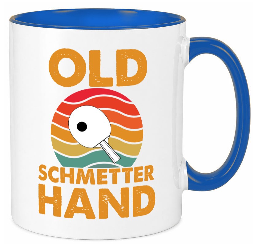Old Schmetterhand | Vereinssport Tischtennis Spruch lustiger Geschenk Humor Tasse
