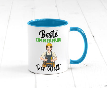 Beste Zimmerfrau| Holzbau | Handwerkerin v2 Geschenk Humor Geschenkidee