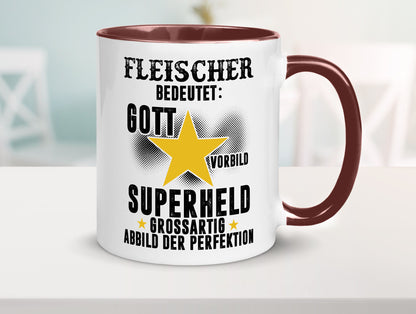Bedeutung von Fleischer | Schlachterei lustig Humor Geschenkidee Geschenk Tasse