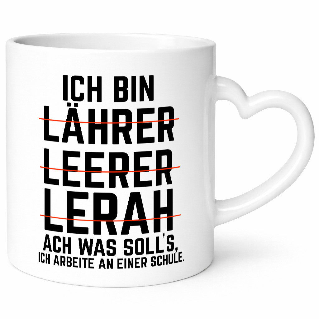 Ich bin Lehrer und arbeite an einer Schule Geschenkidee Arbeit Kollegen Büro