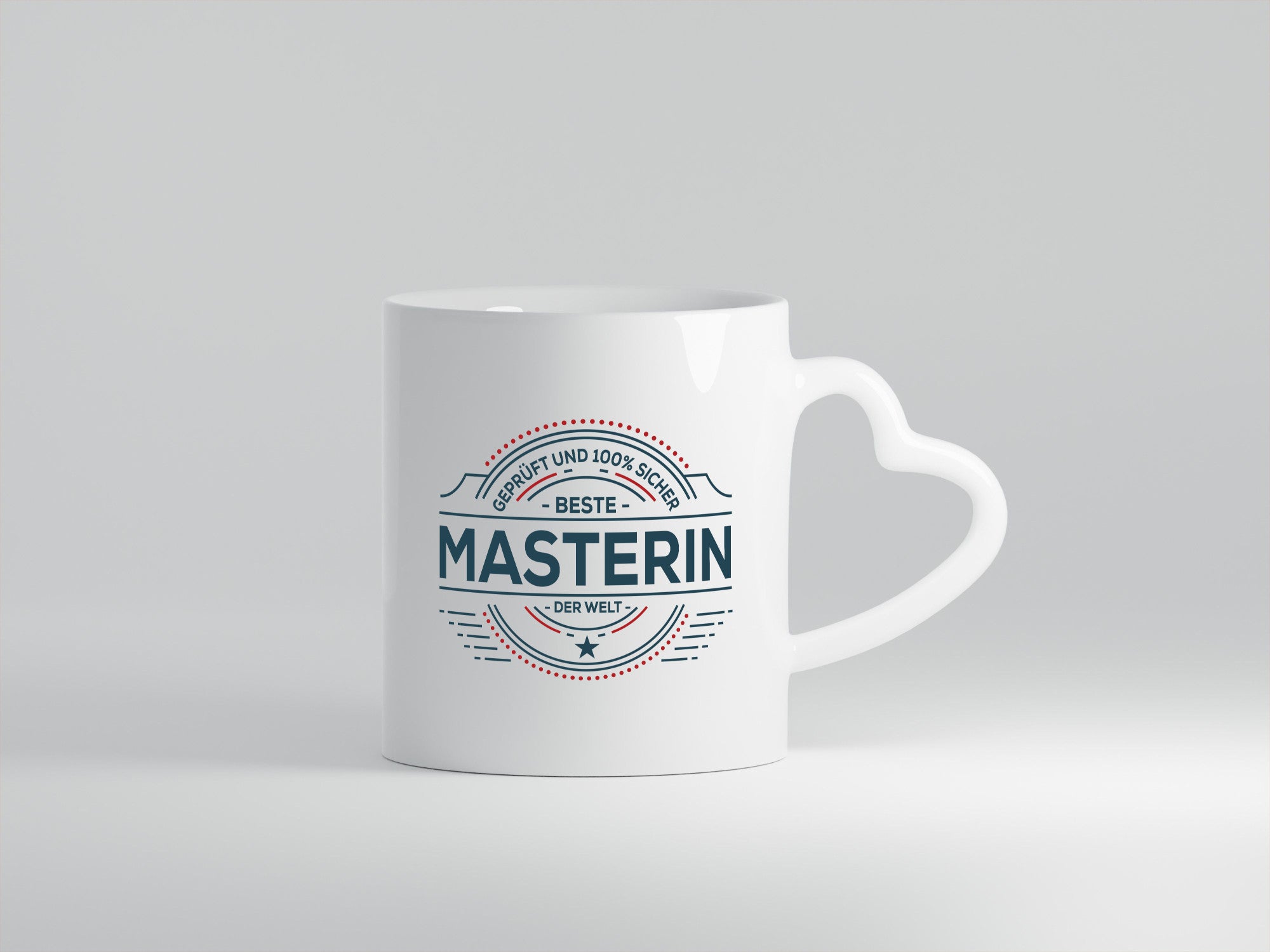 Geprüft und sicher: Masterin | Student Geschenkidee Humor Tasse