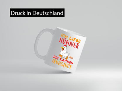 Ich liebe Hühner | Spruch Tasse Bauernhof Humor Geschenk Geschenkidee lustiger
