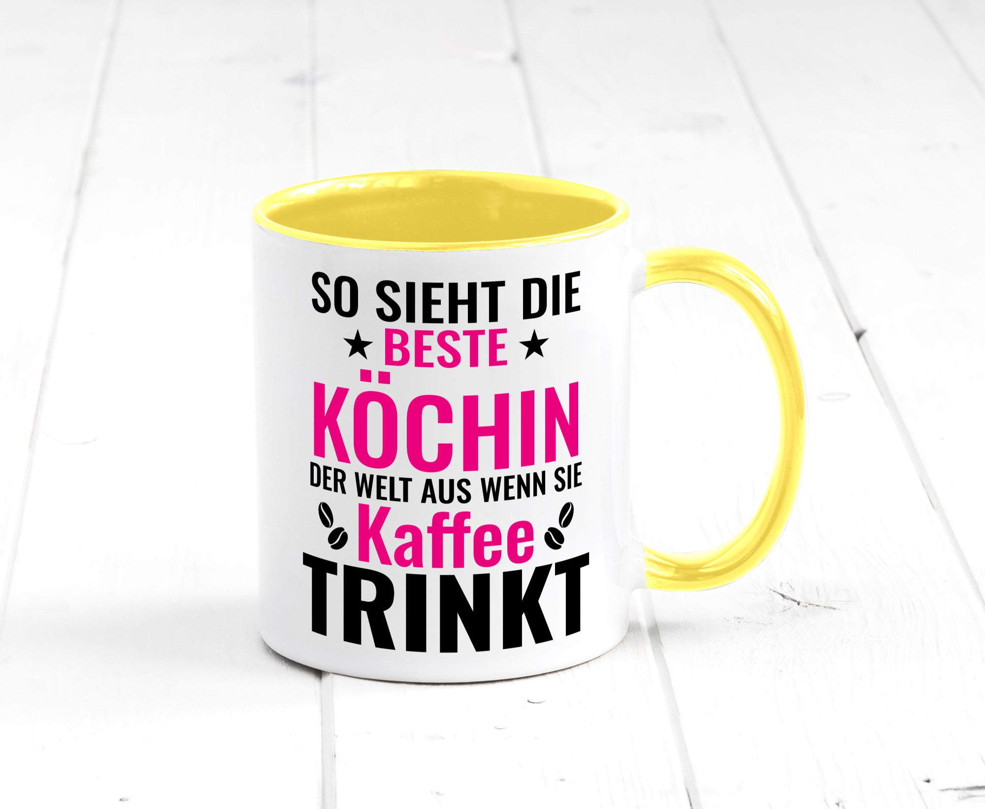 Kaffee trinkt: Köchin | Chefköchin Chefkoch Humor Arbeit Kollegen Büro