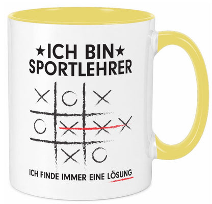 Löse Probleme: Sportlehrer | Lehrer Sport lustiger Spruch Geschenk Humor Tasse