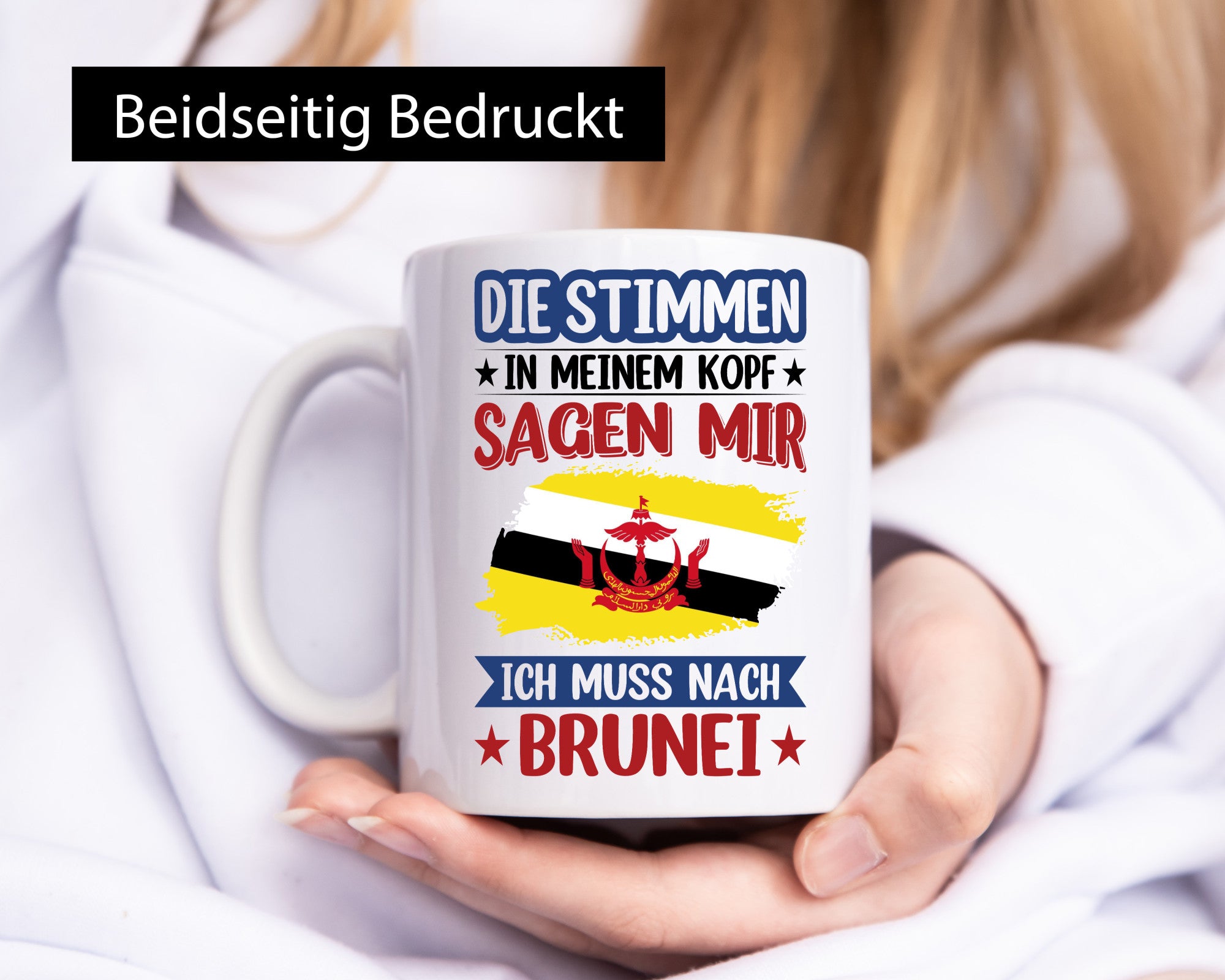 Brunei | Urlaub Stimmen in meinem Kopf Traumland Humor Geschenkidee Tasse