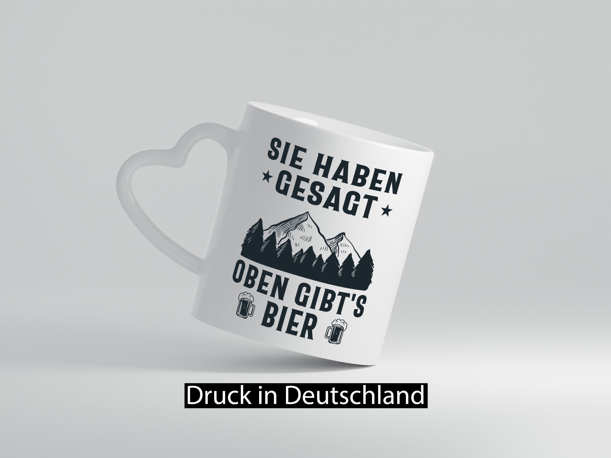 Oben gibts Bier | Bierliebhaber Wandern Berge Laufen lustiger Spruch Geschenk