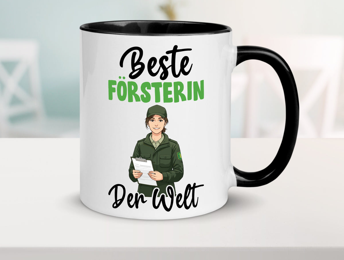 Beste Försterin | Forst Arbeit v2 lustiger Spruch Geschenk Kollegen Büro Tasse