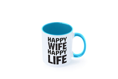 Happy Wife | Ehemann Tasse Ehefrau Humor Statement Geschenkidee