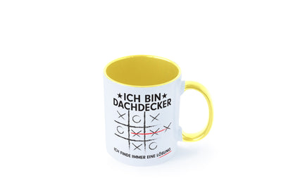 Lösung finden: Dachdecker | Dachbau Hausbau v2 Geschenkidee Humor Tasse
