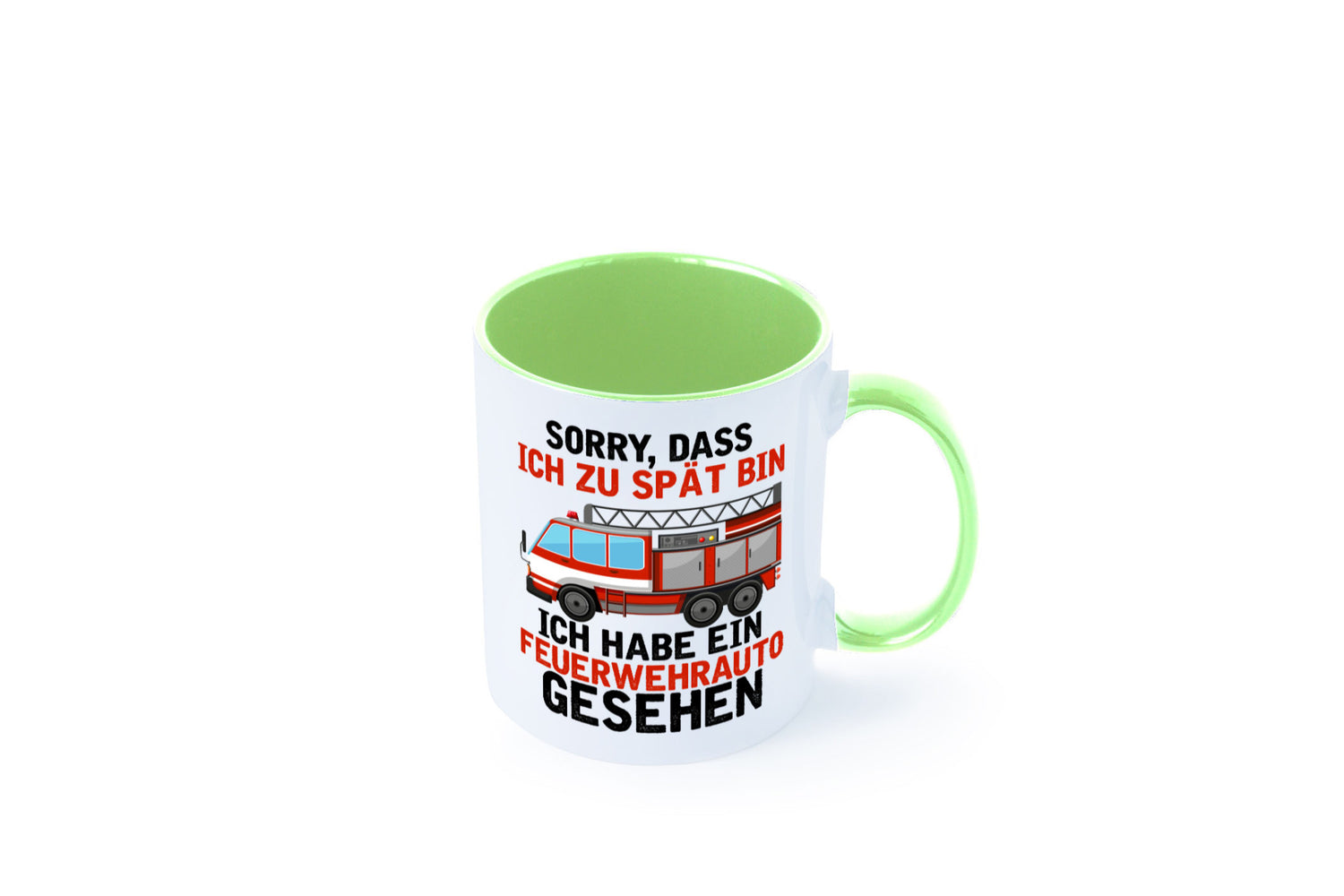 Ich hab ein feuerwehrauto gesehen | lustig Humor Geschenkidee Geschenk Tasse