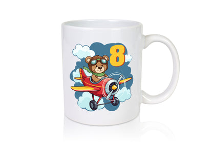 8. Geburtstag | 8 Jahre Kinder Pilot Flugzeug lustig Geschenkidee Geschenk Tasse
