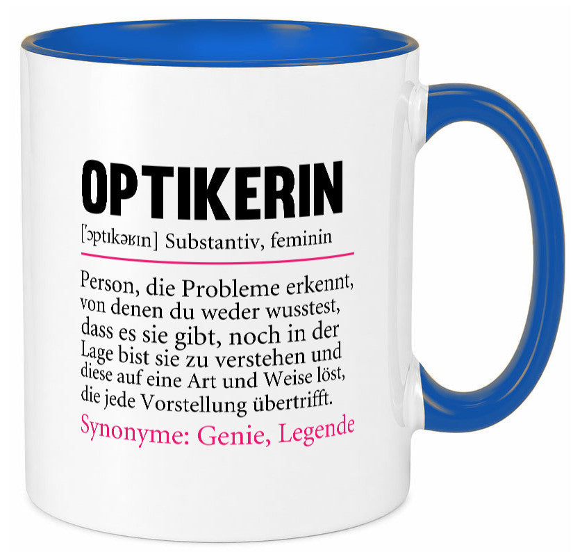 Optikerin | Spruch Humor Beruf Augenoptik Arbeit Kollegen Büro Geschenkidee
