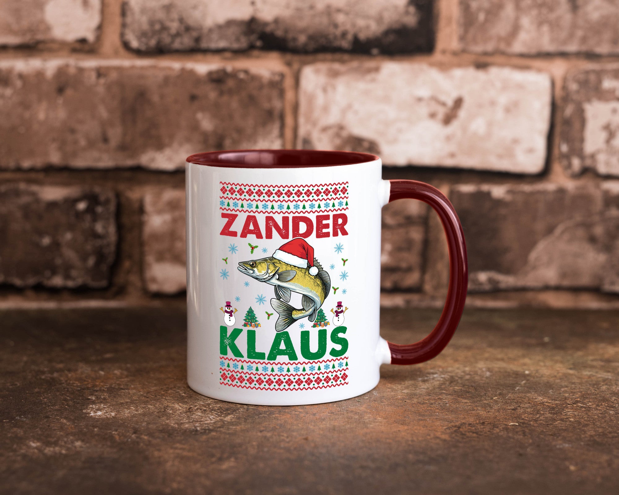 Zander Klaus | Ugly Christmas Angler Angeln v2 Geschenk Humor Geschenkidee
