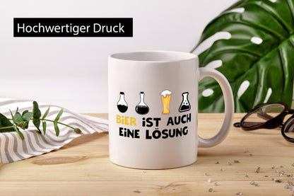 Bier ist auch eine Lösung | Bierliebhaber Biertrinker Geschenk Humor
